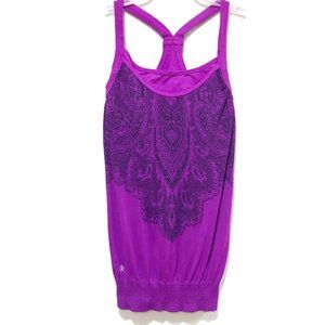 ATHLETA Women's Seamless Racerback Tank Top with Built in Shelf Bra.